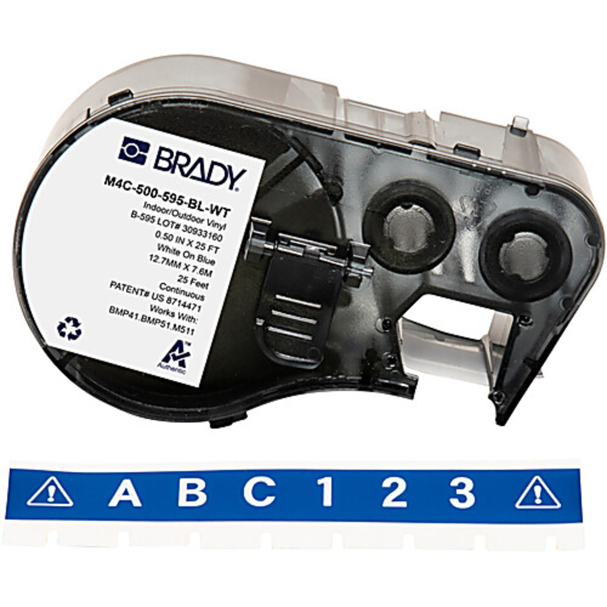 Brady M5C1500595WTBK All Weather Permanent Adhesive Vinyl