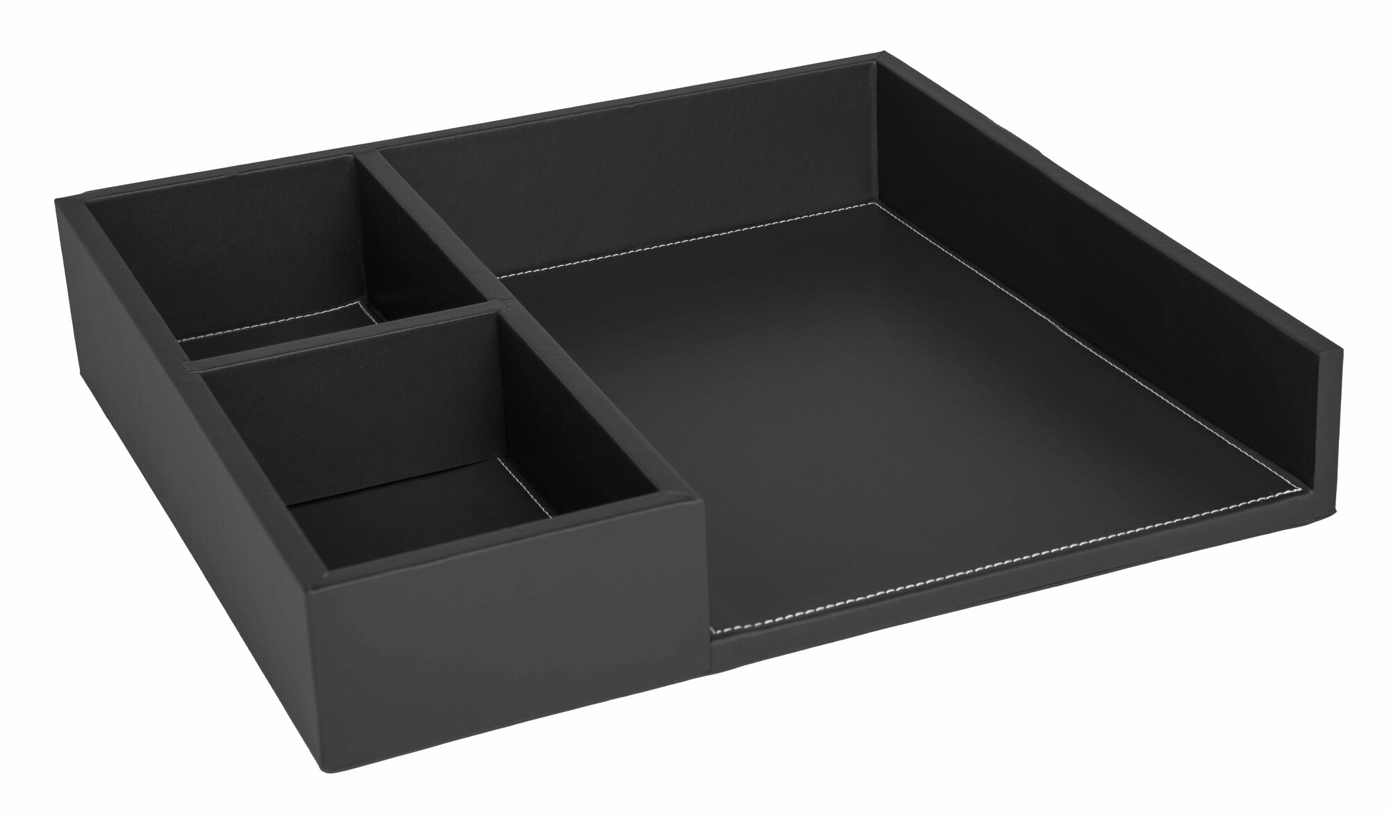 Hospitality 1 - RPVDCMTL - Deluxe Coffee Tray; Black Faux Leather MOQ 12