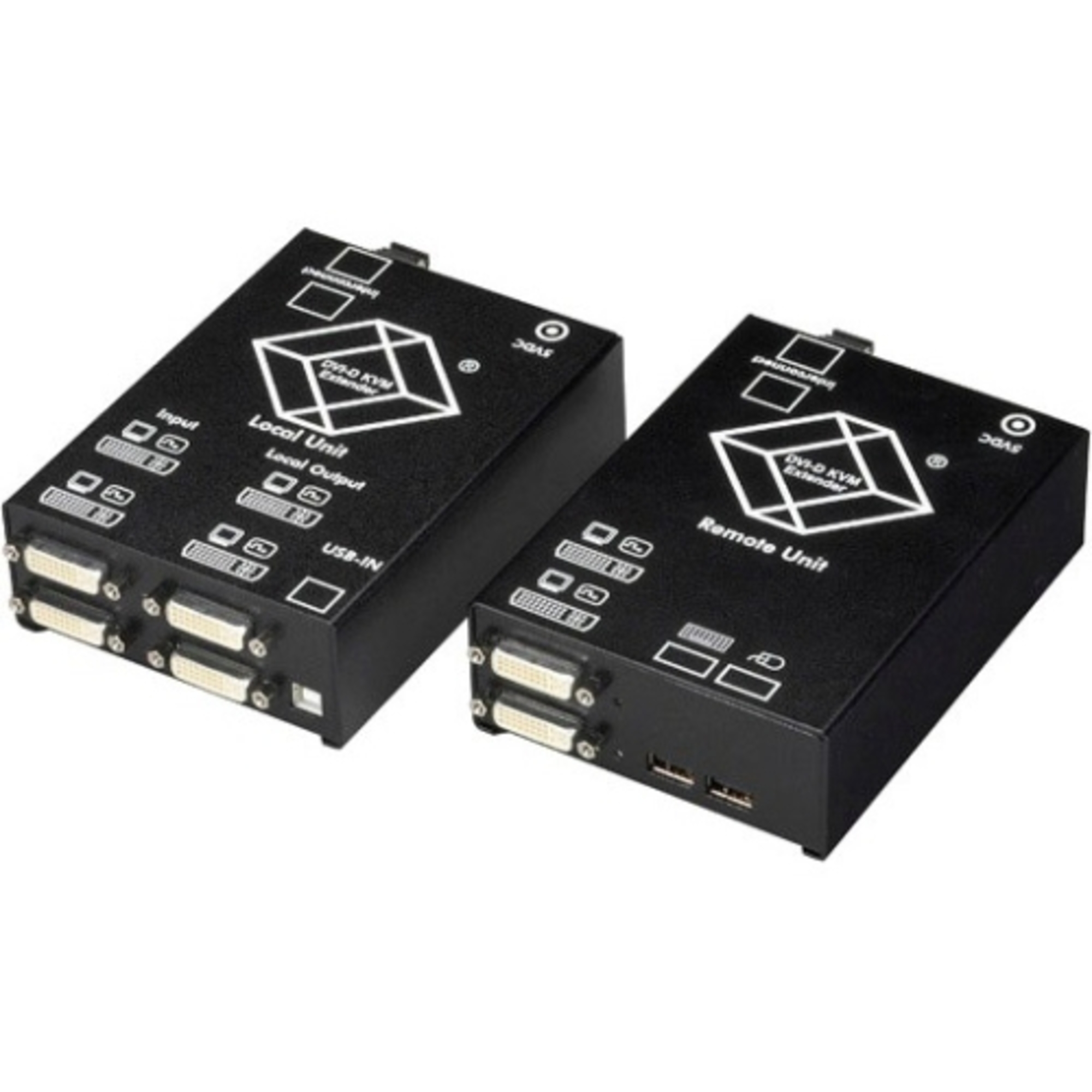 Black Box ServSwitch Dual DVI Single-Mode Fiber Optic KVM Extender