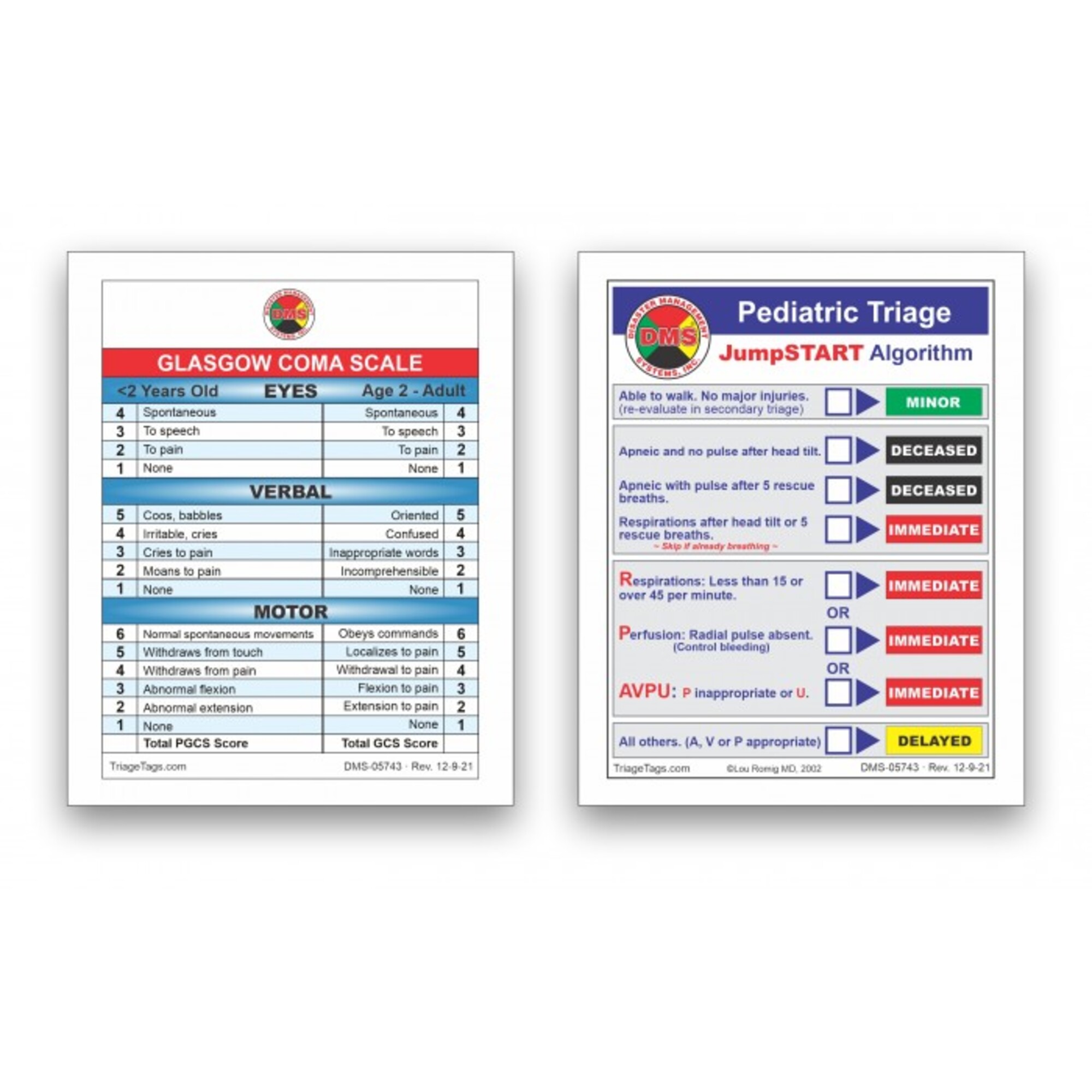 Triage tags