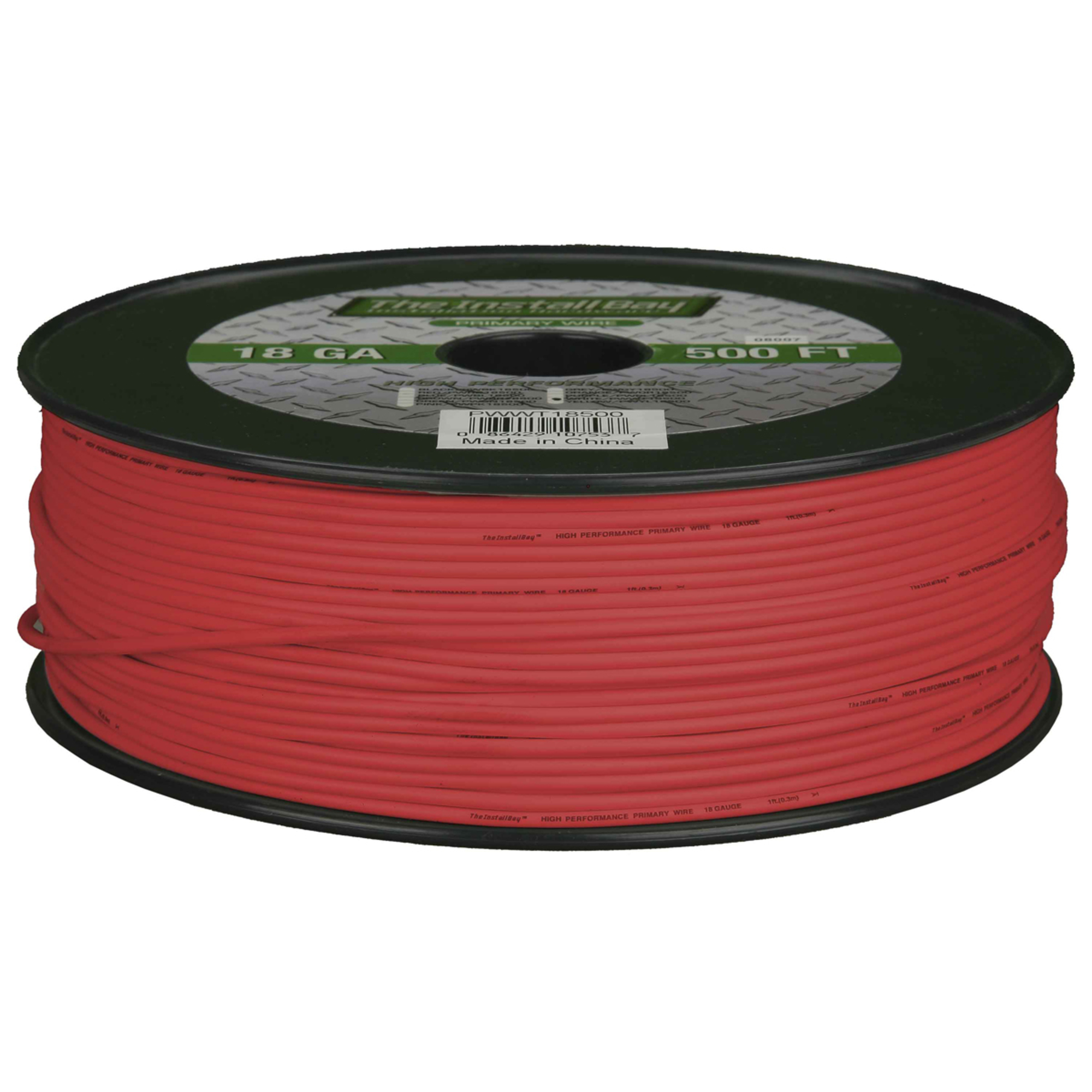 Red Coil Install Bay - PWRD18500 - Primary Wire 18GA Copper Red Coil 500ft ...