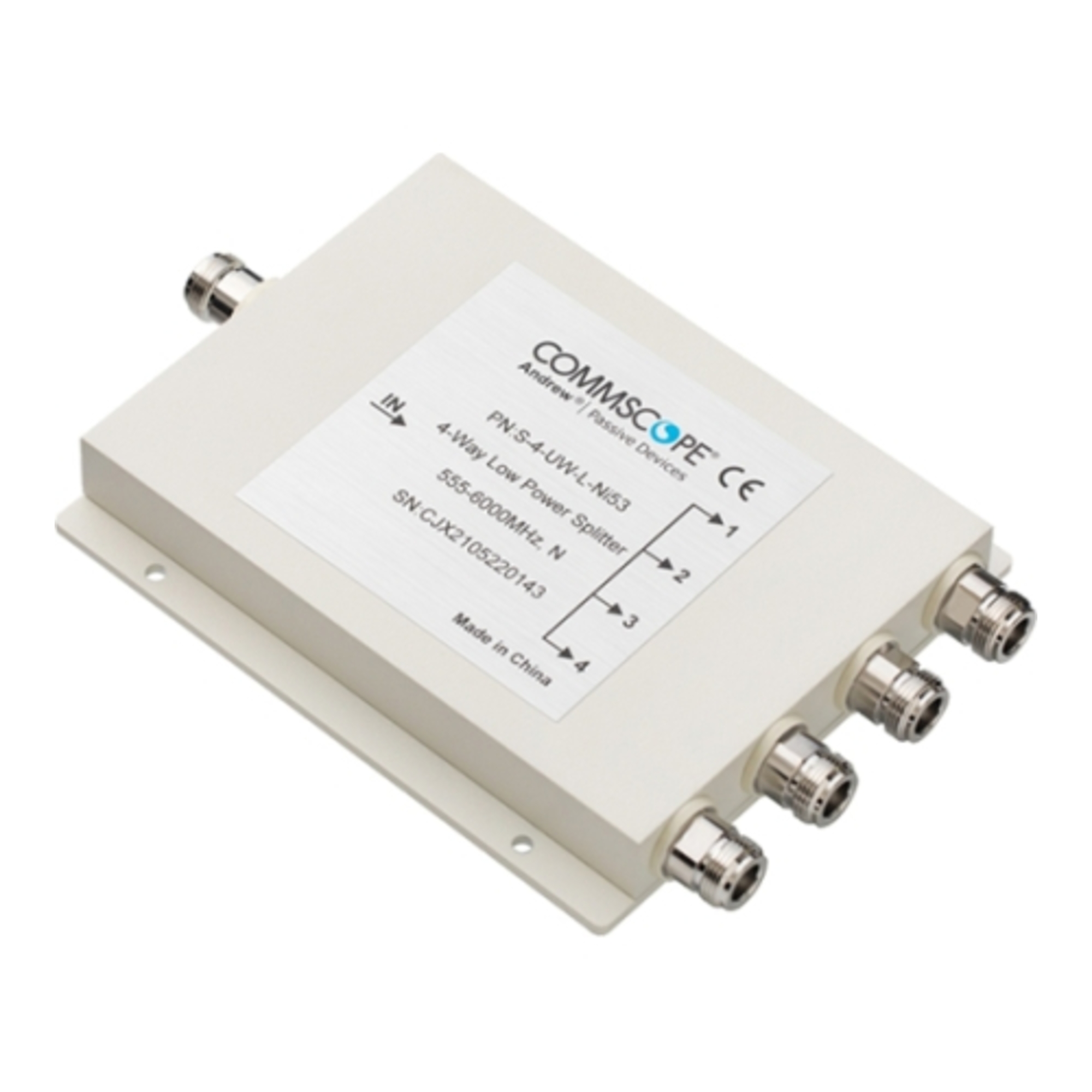CommScope / Amphenol - S-4-UW-L-NI53 - 4 Way Splitter 555-6000MHz ...