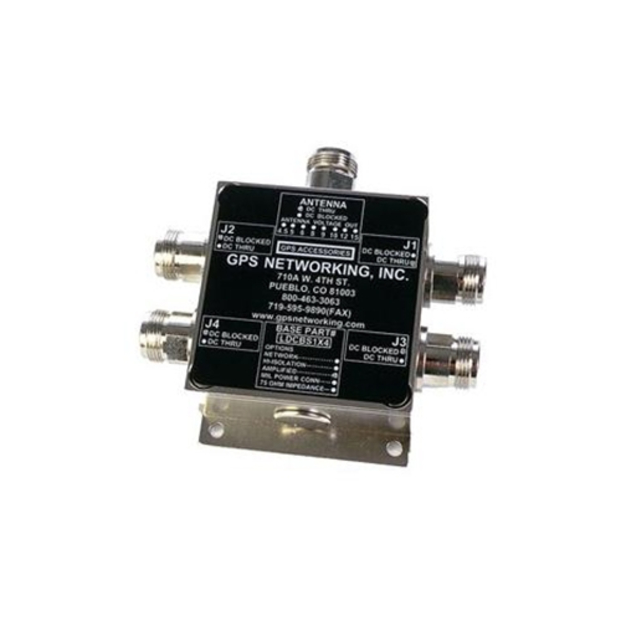 GPS Networking - NALDCBS1X4-N/5/110 - 1X4 Active Antenna Amplified ...